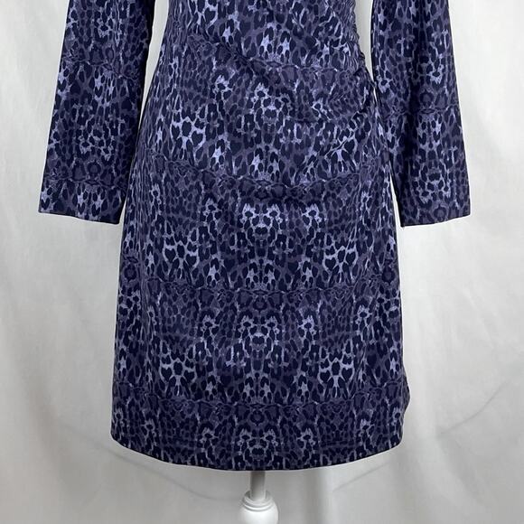 Soft Surroundings Purple Blue Animal Print GorpCore Athletic Dress NWOT Size PS - Picture 4 of 12
